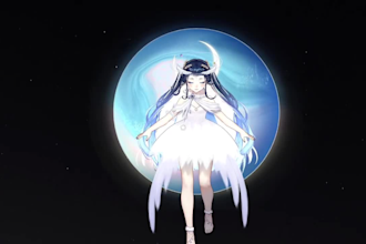 draw live2d vtuber model rigging or pngtuber anime art style