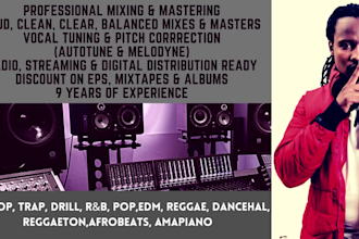 tune,mix,master your song professionally make it radio ready