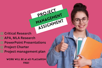 assist in project management assignment using microsoft project