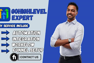 be your gohighlevel CRM expert, custom automation with full funnel setup