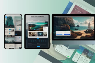 design a responsive UI UX landing page for web or mobile