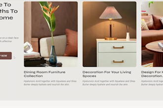 home decor, furniture store, home decor shopify store, wix furniture website
