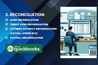 do quickbooks bookkeeping, bank reconciliation, books set up clean up