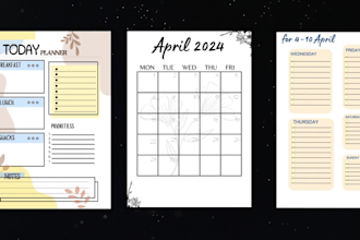 design digital planner and journal
