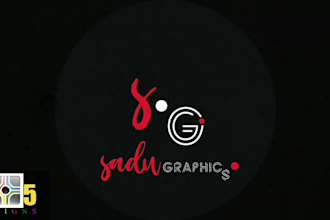 design a flat minimalist unique logo with a creative mind