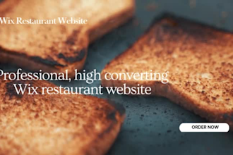 design restaurant website on wix with online ordering