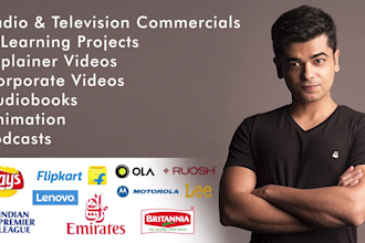 record a voice over for your internet, TV or radio commercial