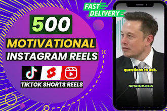 create 500 best perfect instagram motivational reels
