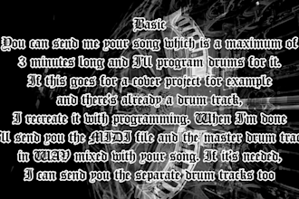program midi drums for your black metal song