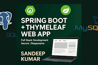 build full stack web application using spring boot and thymeleaf