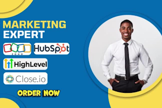 setup hubspot crm, close io, pipedrive, ghl automation, zoho crm, breezy
