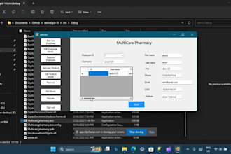 develop csharp dotnet desktop application with sql database