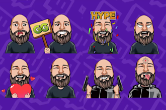 make amazing twitch emotes and sub badges in bulk for you