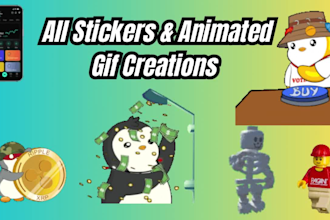 do telegram stickers, crypto animated stickers, cartoon character animated gif