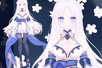 design live2d vtuber model and high quality rig with anime very cheap