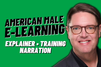 do an elearning voice over narration for educational video or tutorial