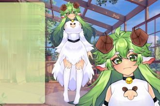 draw live 2d vtuber model, live 2d rigging, live 2d, live streaming avatar