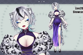 draw and rig 2d vtuber model, pngtuber, live2d rigging, anime, vrchat model