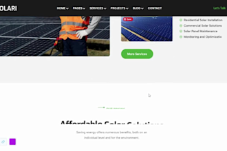 design user friendly solar website solar landing page solar leads