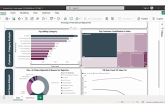 do data analysis and build custom power bi dashboard using power query and dax