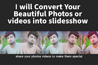 create wedding birthday memorial photo slideshow