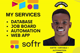 build custom airtable database softr clientportal jobboard webapp zapier