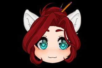 draw,redesign pro live2d vtuber character in live2d,2d anime rigging,anime model