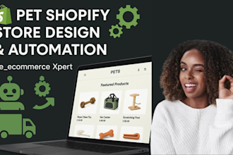 build shopify pet store design automated online dropshipping website manager
