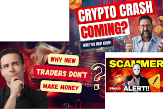 design custom crypto trading thumbnail finance youtube thumbnail