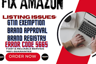 fix amazon brand registry approval amazon gtin exemption listing error 5665 code