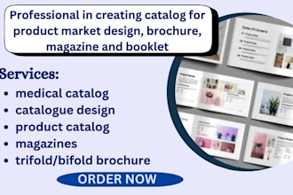 design product marketing, medical catalog catalogue lookbook brochure magazine