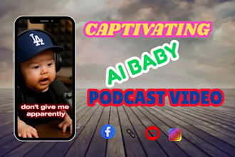 make ai baby talking podcast, viral baby podcast video