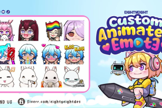 create custom chibi animated gif twitch emotes