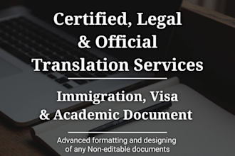do certified translation of documents, immigration, visa, uscis accepted