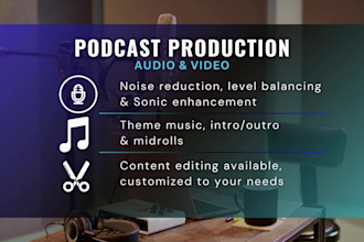 podcast episode video and audio mixing