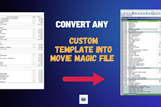 convert any pdf film budget file into movie magic file