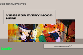design eye catching spotify banners and music cover art