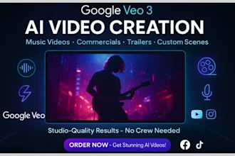 create a stunning animal ai video ai movie trailer music clip using google veo 3