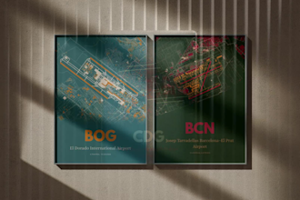 create custom airport map posters