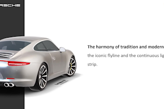 design powerpoint presentation with 3d elements