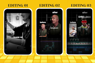 professionally edit tiktok, instagram reels, and youtube shorts with viral hooks