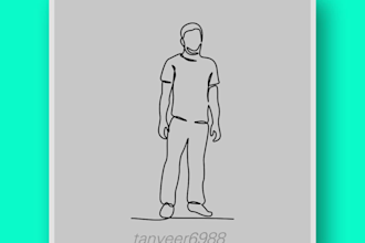 draw continuous one line art and animations
