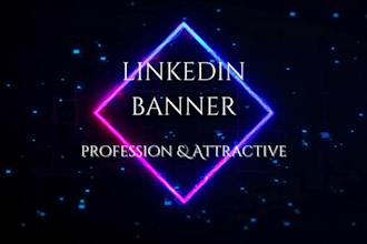 design a professional and attractive linkedin banner