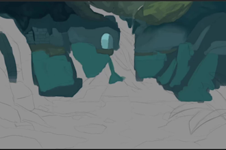 draw background design for animation or vtuber streamer