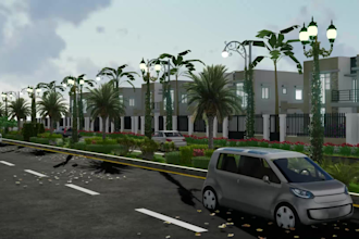 design garden and park using realtime landscape architect