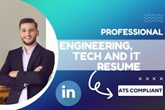write tech, IT, engineering resume, cover letter, linked in