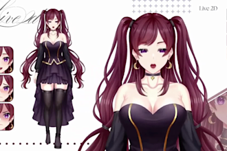 draw and rig 2d vtuber model, live 2d rigging, live2d model, vtuber commission