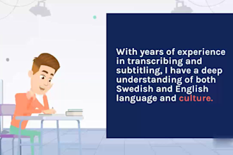 add english or swedish or urdu  subtitles and editing to your videos