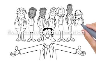 create whiteboard animation video for businesses startup 2d animated explainer