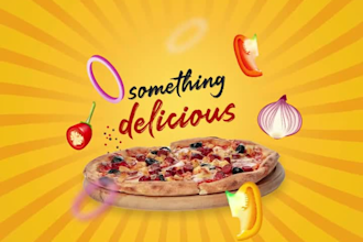 create a 3d food animation, 3d food model with rendering